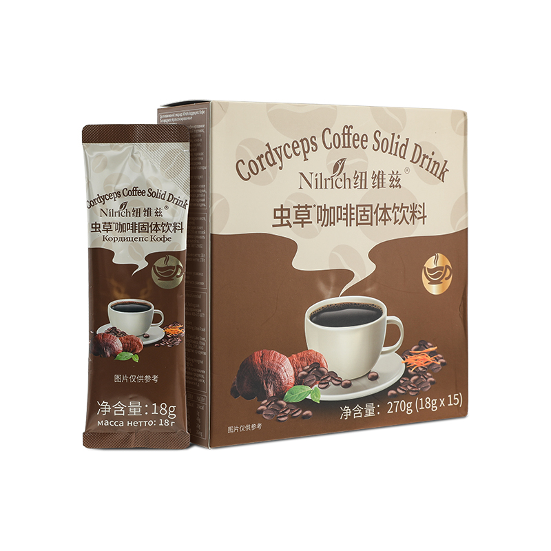 (Кол-во в коробке 30 шт) Nilrich Кофе с кордицепсом, твердый напиток/270г