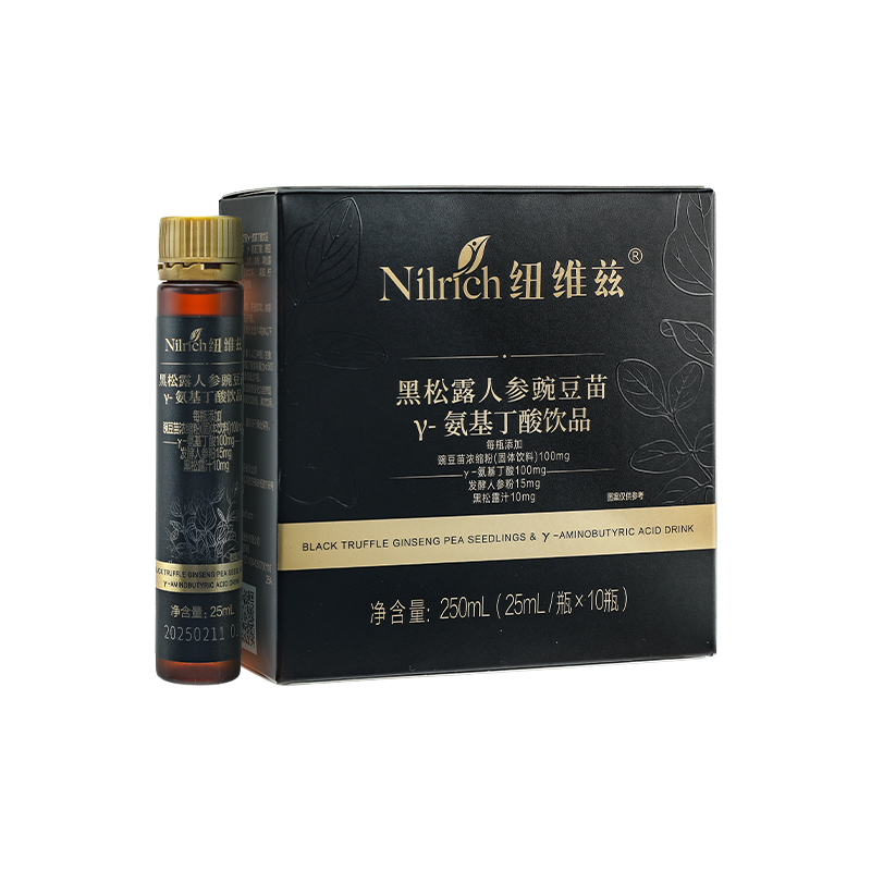 (Кол-во в коробке 15 шт) Nilrich Черный трюфель Женьшень Семена гороха Аминокислотные напитки