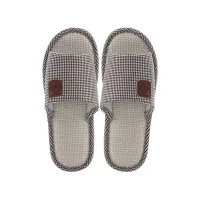 (Кол-во в коробке 100 шт) Kardli slippers（man) -  Мужские тапочки летние (41-42; *280мм*), (Подошва-Резина / Верх-Текстильные материал),