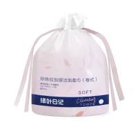 (Кол-во в коробке 24 шт)Green Leaf Утолщенное очищающее полотенце с жемчужным узором (рулонного типа)